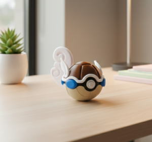 Scroll-Winged Earth Sphere 3D Printed Collectible Figure