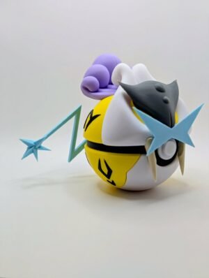 Electric Guardian 3D Printed Collectible Figure – Lightning-Inspired Fantasy Display Model